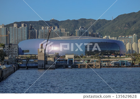 Sept 14 2025 Kai Tak Stadium under construction in Hong Kong 135629628