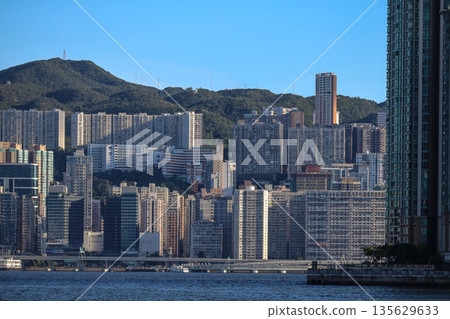 Sept 14 2025 Hung Hom Bay view towards North Point Hong Kong 135629633