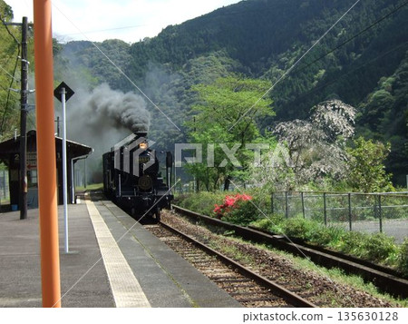 SL蒸汽機車肥薩線奈良口站 135630128