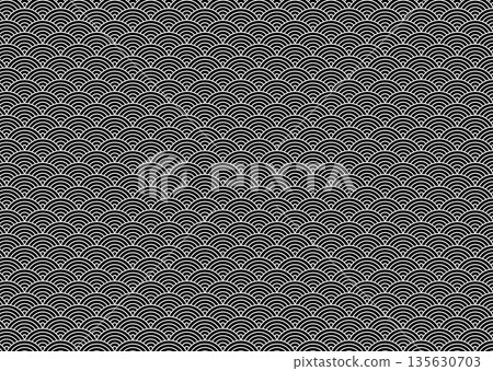 Seamless Japanese pattern [Seigaiha] 135630703