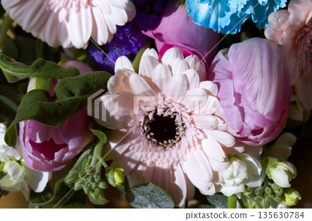 Gerbera close-up in a bouquet 135630784
