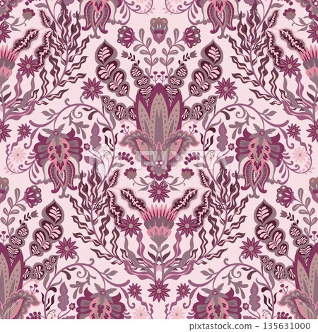 Elegant Romantic Folk Botanical Damask Elegant Romantic Folk Botanical Damask 135631000