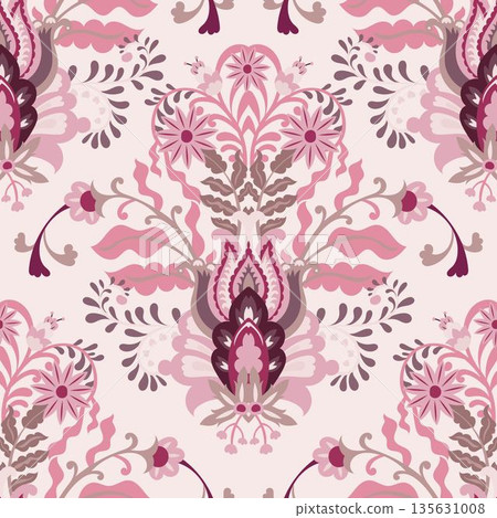 Soft Blush Romantic Folk Damask Soft Blush Romantic Folk Damask 135631008