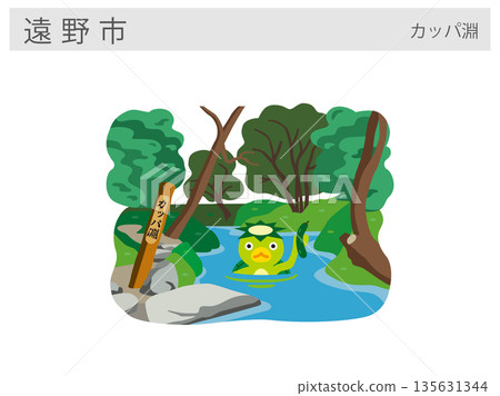 岩手縣遠野市旅遊景點圖解：河童淵（河童傳說） 135631344