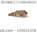 Illustration of tourist attractions in Kanegasaki Town, Iwate Prefecture: Samurai residences and Suwa-koji Castle (Important Group of Traditional Buildings) 135631358