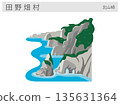 Illustration of a tourist attraction in Tanohata Village, Iwate Prefecture: Kitayamazaki (a scenic cliff spot) 135631364