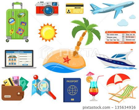 Vacation Timeline Infographics 135634916