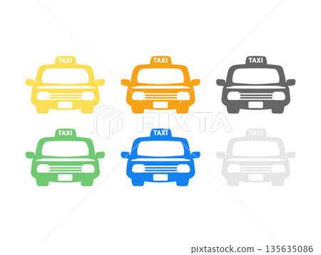 Taxi icon illustration set 135635086