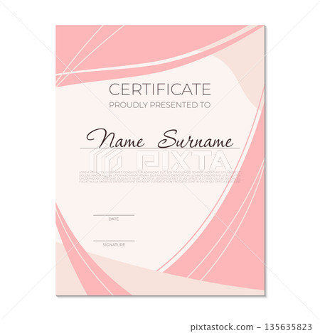 certificate design template 135635823