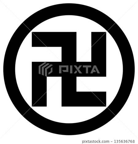 這是一個圓圈，左邊有五個分割的文字。這是蜂須賀家政和蜂須賀七千人的家徽。 135636768