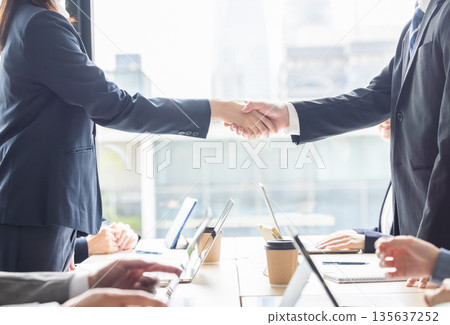 握手的商務人士 握手的商務人士 135637252