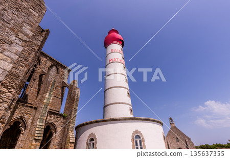 Saint-Mathieu Lightouse, Plougonvelin, finistere, brittany, france Saint-Mathieu Lightouse, Plougonvelin, finistere, brittany, france 135637355
