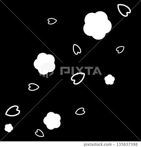 White simple flowers and petals 135637398