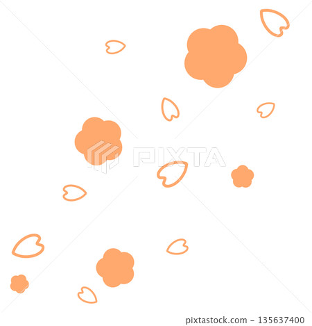 Orange simple flowers and petals 135637400