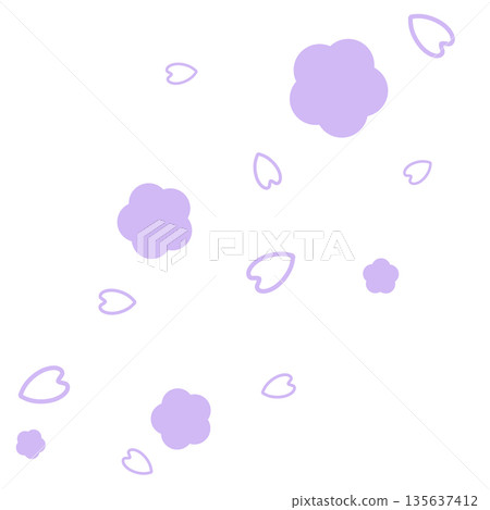 Light purple simple flowers and petals 135637412