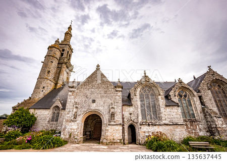 parish close church of plogonnec, finistere, brittany, france parish close church of plogonnec, finistere, brittany, france 135637445