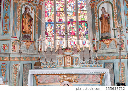 parish close church of plogonnec, finistere, brittany, france 135637732