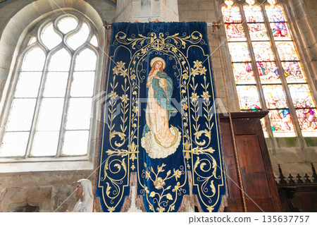 parish close church of plogonnec, finistere, brittany, france parish close church of plogonnec, finistere, brittany, france 135637757