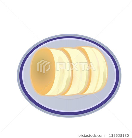 Illustration of taiyaki on a plate Illustration of taiyaki on a plate 135638180