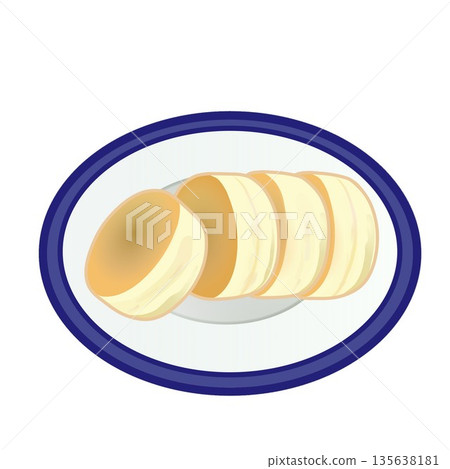 Illustration of taiyaki on a plate Illustration of taiyaki on a plate 135638181