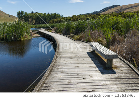 Pekapeka Regional Park, a protected wetland area in the Hawke's Bay region of New Zealand 135638463