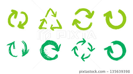 Recycle and reuse symbols icon. Eco friendly and ecology concept for bio product and your natural Recycle and reuse symbols icon. Eco friendly and ecology concept for bio product and your natural 135639398