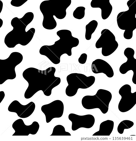 Cattle or cow fur seamless pattern for fabric, clothing textile. Cute Hand drawn design with Cattle or cow fur seamless pattern for fabric, clothing textile. Cute Hand drawn design with 135639461