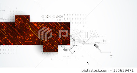 Abstract technology background. Communication concept, futuristic digital innovation background. Vector illustration 135639471
