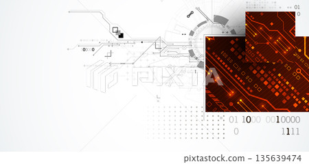 Abstract technology background. Communication concept, futuristic digital innovation background. Vector illustration Abstract technology background. Communication concept, futuristic digital innovation background. Vector illustration 135639474