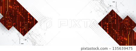 Abstract technology background. Communication concept, futuristic digital innovation background. Vector illustration 135639475