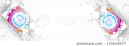 Abstract technology background. Communication concept, futuristic digital innovation background. Vector illustration Abstract technology background. Communication concept, futuristic digital innovation background. Vector illustration 135639477