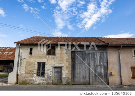 Bergnicourt, Rethel, Ardennes, Grand-Est, France, August, 28th, 2025, Historic agricultural building Bergnicourt, Rethel, Ardennes, Grand-Est, France, August, 28th, 2025, Historic agricultural building 135640102