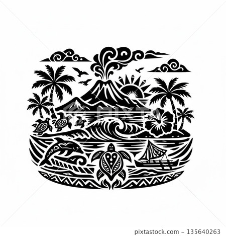 夏威夷部落景觀 135640263