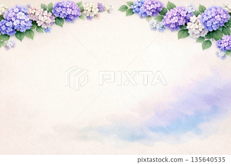 精美的繡球花插畫桌布 精美的繡球花插畫桌布 135640535