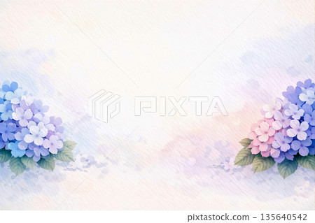 精美的繡球花插畫桌布 135640542