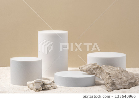 Natural cosmetic background for product presentation. Natural cosmetic background for product presentation. 135640966