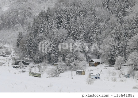 Snow-covered Iiyama Line Snow-covered Iiyama Line 135641092