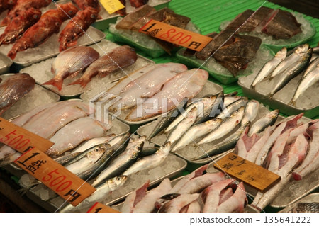 Fish for sale at Akashi Fish Market Fish for sale at Akashi Fish Market 135641222