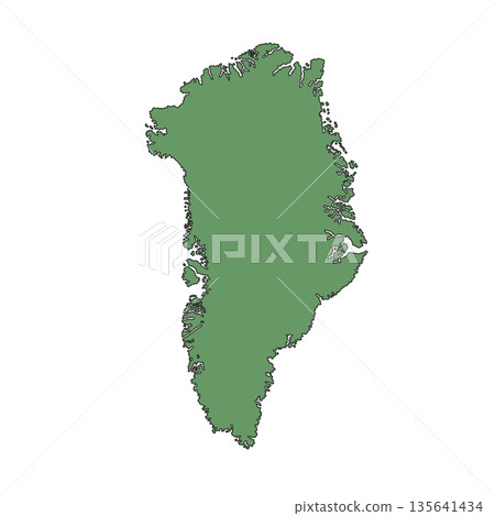 Vector map of Greenland Vector map of Greenland 135641434