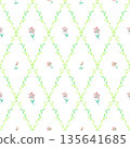 Watercolor Floral Trellis Pattern Seamless 135641685
