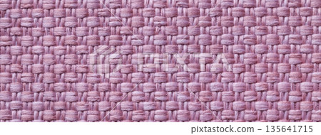Dark pink woven textile texture background, macro. Lilac fabric material backdrop with weave pattern 135641715