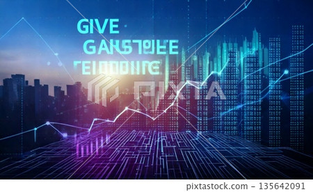 financial data concept with stock market chart financial data concept with stock market chart 135642091