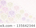 Wisteria pattern, pastel light colored Japanese paper style background material (horizontal) Wisteria pattern, pastel light colored Japanese paper style background material (horizontal) 135642344