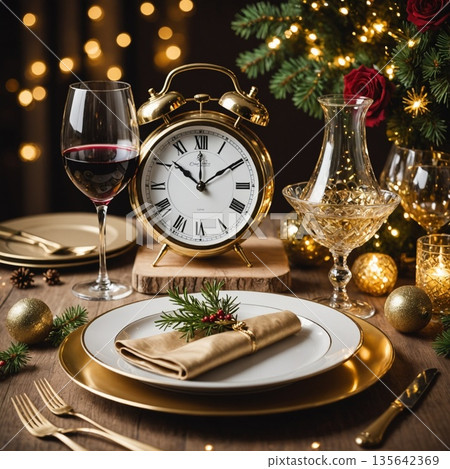 new year at the table new year at the table 135642369