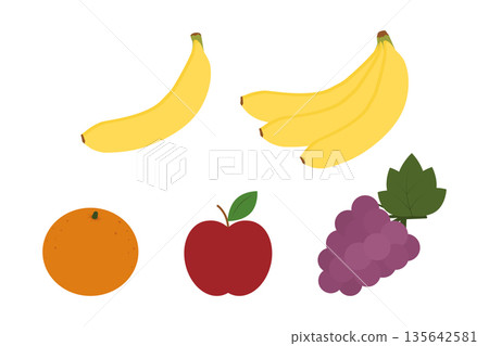 Bananas Orange Apple and Grape Bunch Bundle Fruits Price Tag or Lebel Minimalist Flat Design element. Isolated Vector illustration Food Poster Sticker Icon Pictogram Banner, leaflets, label, price tag Bananas Orange Apple and Grape Bunch Bundle Fruits Price Tag or Lebel Minimalist Flat Design element. Isolated Vector illustration Food Poster Sticker Icon Pictogram Banner, leaflets, label, price tag 135642581