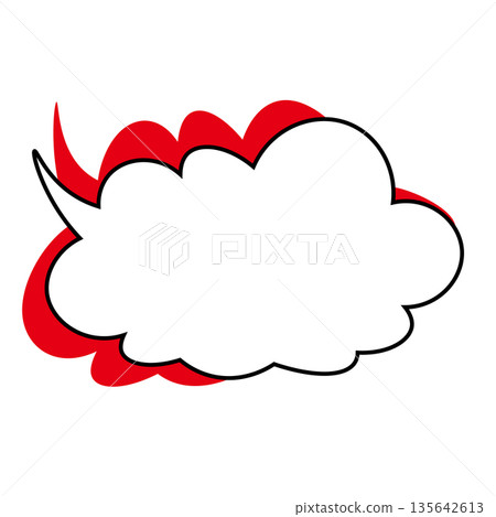 Simple speech bubble illustration - Fluffy Simple speech bubble illustration - Fluffy 135642613
