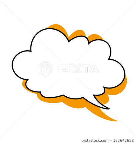 Simple speech bubble illustration - Fluffy 135642638