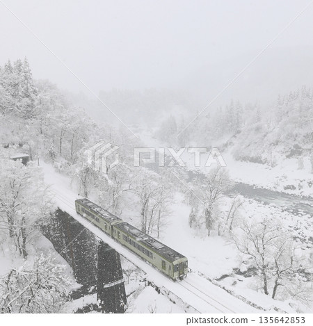 Snow-covered Iiyama Line Snow-covered Iiyama Line 135642853