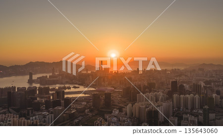 Jan 11 2026 Sunset View of Kowloon West Skyline from Kowloon Peak Jan 11 2026 Sunset View of Kowloon West Skyline from Kowloon Peak 135643060