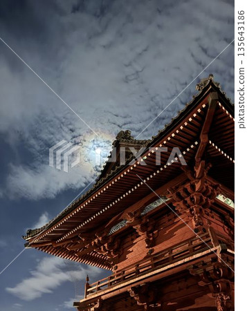 Tokuganji Temple gate and crown of light on New Year's Eve (Hongyōtoku, Ichikawa City, Chiba Prefecture) Tokuganji Temple gate and crown of light on New Year's Eve (Hongyōtoku, Ichikawa City, Chiba Prefecture) 135643186